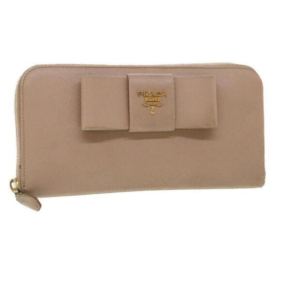 PRADA Long Wallet Safiano Leather Pink - Picture 1 of 15